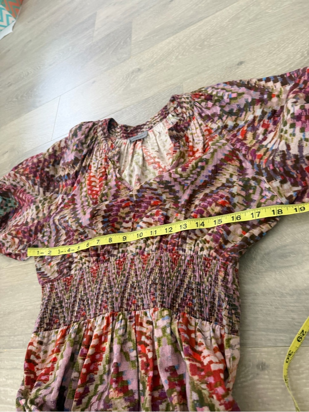Anthropologie Smocked-Waist Midi Dress in Multicolor - Picture 6 of 9